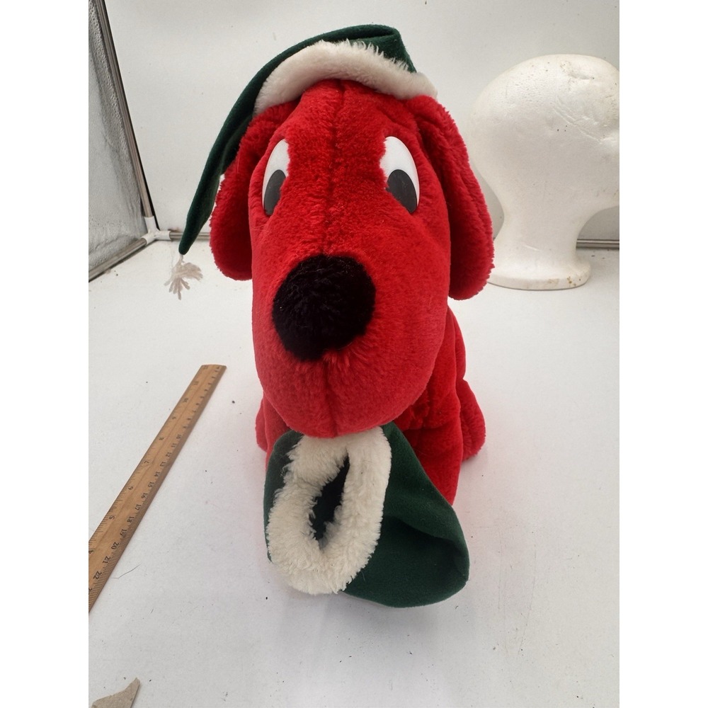 1992 Dakin Clifford The Big Red Dog Holiday Plush Hat Stocking Stuffed Animal